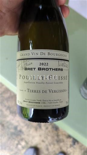 Bourgogne Pouilly-fuissé Bret Brothers Terres de Vergisson 2022