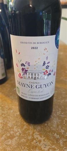Bordeaux Blaye-Côtes-de-Bordeaux Château Mayne Guyon Essentiel 2022