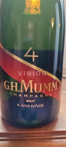 Champanhe G.H. Mumm 4 ans d'âge Não Sazonado