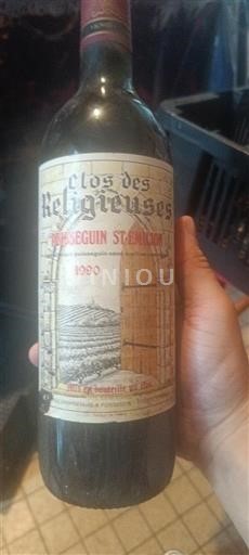Bordeaux Puisseguin-Saint-Émilion Clos des Religieuses 1990