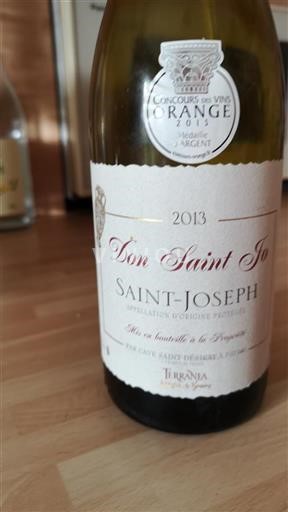 Rhône Valley Saint Joseph Cave Saint-Désirat Don Saint Jo 2013
