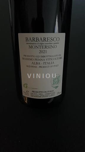 Vin Rouge sec Monteresino 2021 Italie Piémont Barbaresco