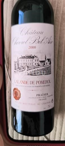 Bordeaux Lalande-de-Pomerol Château Chevrol Bel Air 2000