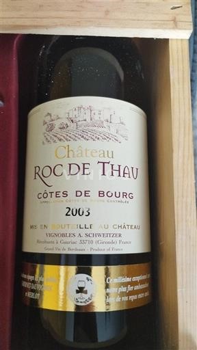 Bordeaux Côtes-de-bourg Château Roc de Thau 2003
