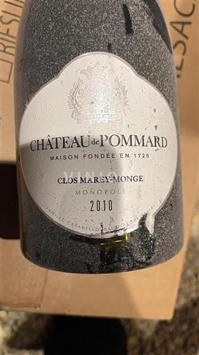 Borgogna Pommard Château Pommard Clos Marey-Monge 2010