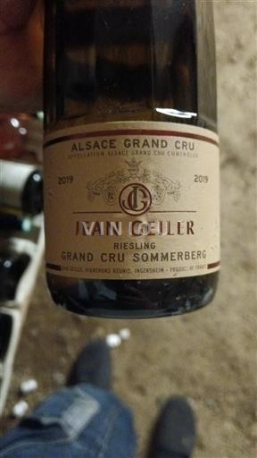 Vin Blanc sec Grand Cru Sommerberg Jean Geiler 2019 France Alsace Alsace Grand Cru Grand Cru