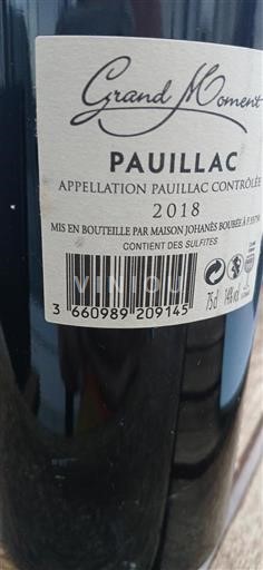 Bordeaux Pauillac Grand Moment 2018