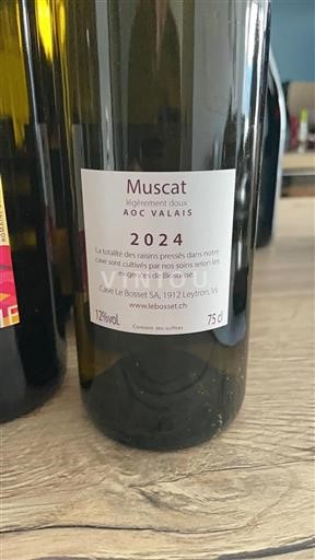 Vallese Non specificato Cave Le Bosset Muscat légèrement doux 2024