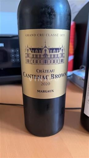 Bordeaux Margaux Grand Cru Château Cantenac Brown 2020