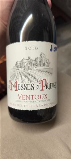 Údolí Rhôny Ventoux Les Messes du Prieuré 2010