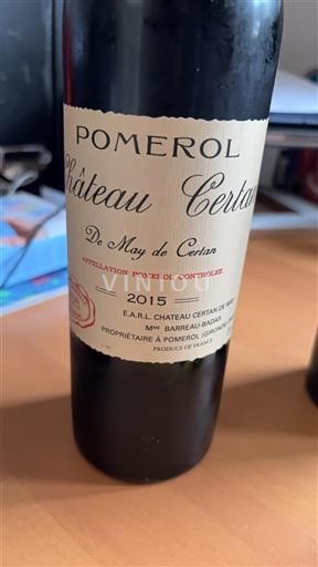 Bordeaux Pomerol Château Certan de May 2015