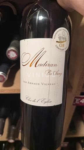 Sudoeste Madiran Clos de l'Église Pur Sang 2011