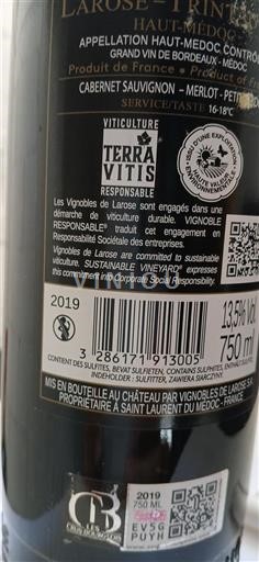 Bordeaux Haut-Médoc Cru Bourgeois Larose-Trintaudon 2019