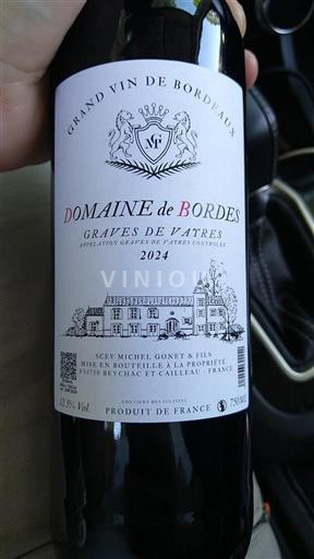 Bordeaux Graves-de-vayres Domaine Bordes 2024