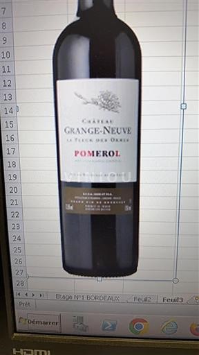 Bordeaux Pomerol Château Grange-Neuve Fleur des Ormes 2019