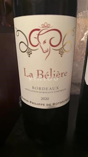 Bordeaux Baron Philippe de Rothschild La Bélière 2020