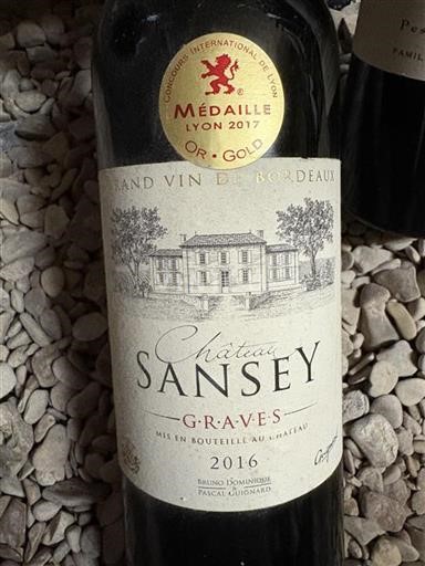 Bordeaux Graves Château Sansey 2016