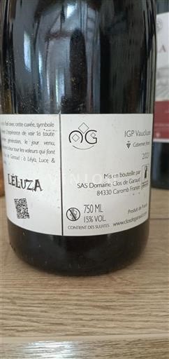 Provence, Lower Rhône Valley, Corsica Vaucluse Domaine Clos de Garaud Léluza 2021