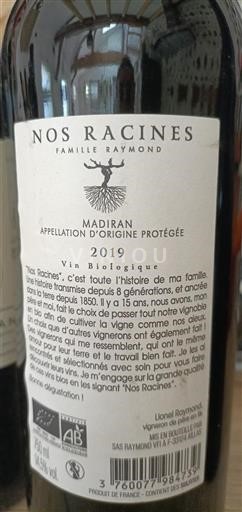 Zuidwest-Frankrijk Madiran Famille Raymond Nos Racines 2019