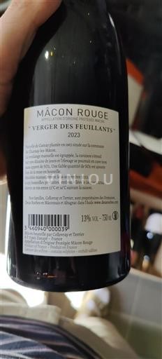 Burgundy Mâcon and Mâcon-Villages Verger des Feuillants 2023