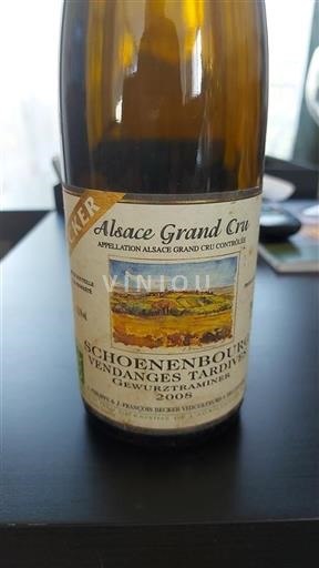 Alsazia Alsazia Grand Cru Grand Cru Becker Schoenenbourg Vendanges Tardives Gewurztraminer 2008