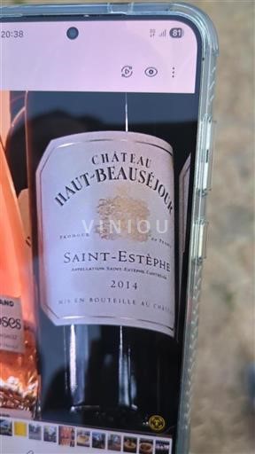 Bordeaux Saint-Estèphe Château Haut-Beauséjour 2014