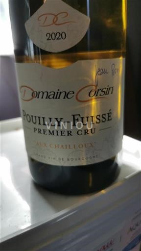 Burgundija Pouilly-fuissé Premier Cru Domaine Corsin Aux Chailloux 2020