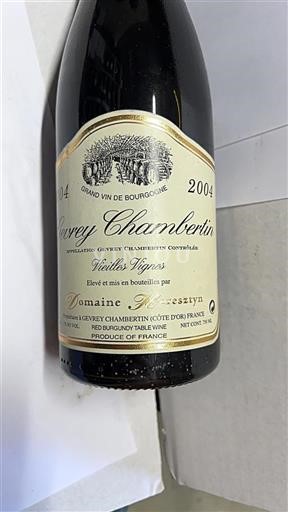 Burgundy Gevrey-Chambertin Domaine Heresztyn Vieilles Vignes 2004