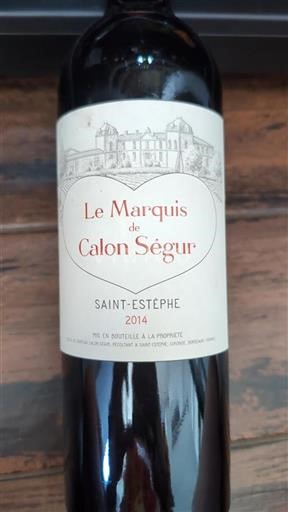 Bordeaux Saint-Estèphe Château Calon Ségur Le Marquis de Calon Ségur 2014