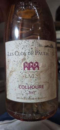Roussillon Collioure Cazes Les Clos de Paulilles 2015