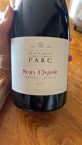 Bordeaux Cérons Domaine Sainte Cécile du Parc Notes d'Orphée 2017