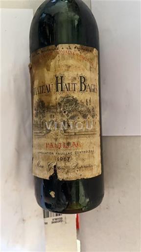 Bordeaux Pauillac Château Haut Bages 1967