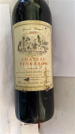Bordeaux Haut-Médoc Château Peyrabon Grande Réserve 1967