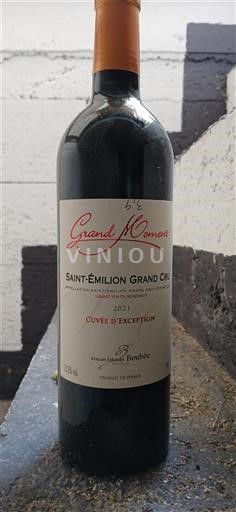 Bordeaux Saint-Émilion Grand Cru Grand Cru Maison Johanès Boubée Grand Moment d'Exception 2021