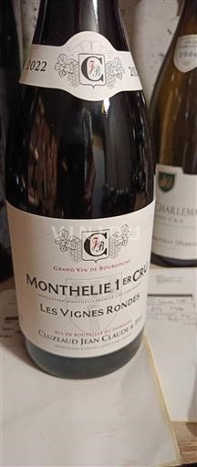 Bourgogne Monthélie Premier Cru Cluzeaud Jean Claude & Fils Les Vignes Rondes 2022