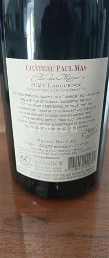 Languedoc Château Paul Mas Clos des Mûres 2023