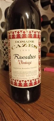 Roussillon Rivesaltes Domaine Cazes Vintage 1993