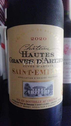 Bordeaux Saint-Émilion Château Hautes Graves Arthus d'Arthus 2020
