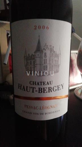 Bordeaux Pessac-Léognan Château Haut-Bergey 2006