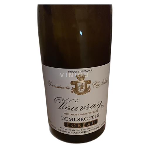 Vallée de la Loire Vouvray Domaine Clos Naudin 2018