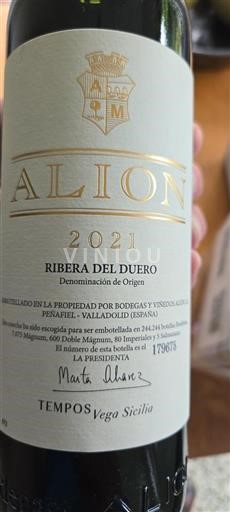 Castille et León Ribera del Duero Bodegas y Viñedos Alión Alión 2021