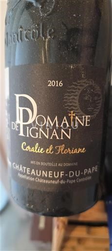 Rhônevallei Châteauneuf-du-Pape Domaine Pignan Coralie et Floriane 2016