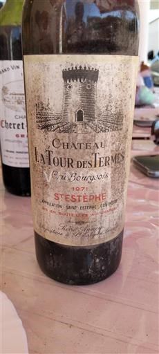 Bordeaux Saint-Estèphe Cru Bourgeois Château La Tour des Termes 1971
