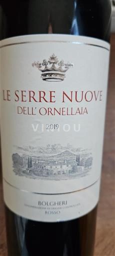 Toscane Bolgheri Ornellaia Le Serre Nuove 2019