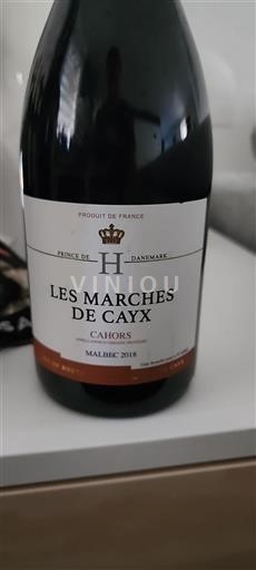 Vin Rouge sec Les Marches de Cayx Château Cayx 2018 France Sud-Ouest Cahors
