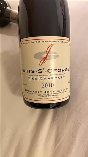 Bourgondië Nuits-saint-georges Domaine Jean Grivot Les Charmois 2010
