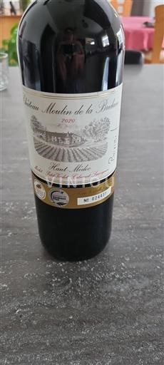Bordeaux Haut-Médoc Château Moulin de la Bridane 2020
