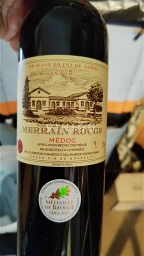 Bordeaux Médoc Merrain Rouge 2015