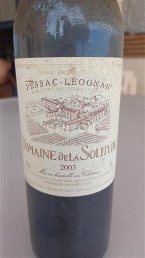Bordeaux Pessac-Léognan Domaine La Solitude 2003