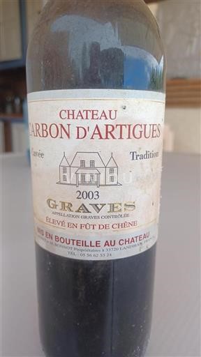Bordeaux Graves Château Carbon Artigues Tradition 2003